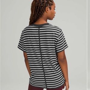 All Yours Short Sleeve T-
Shirt *Vitasea
Yachtie Stripe Graphite Grey White
